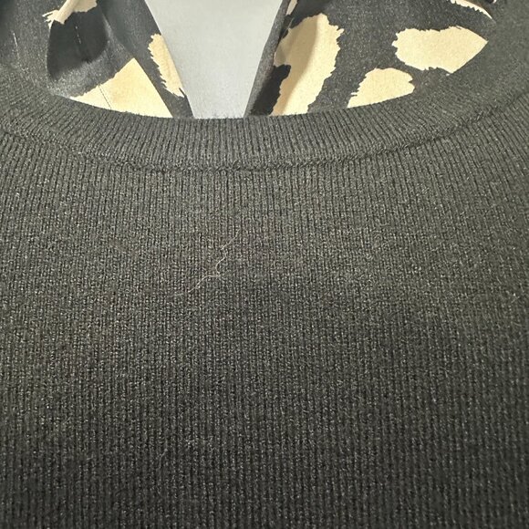 Ann Taylor Loft Black Scoop Neck Sleeveless Pullover Vest/Top, Size XL - Picture 5 of 11